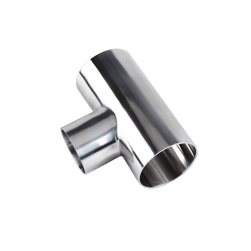 Reducing three-way pipe fitting