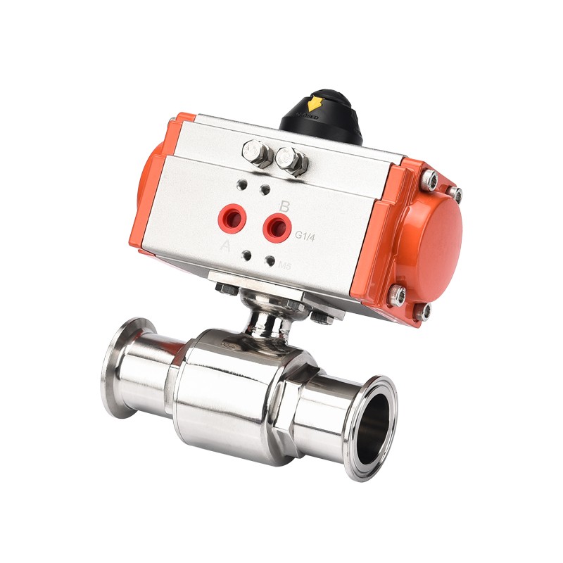 Sanitary pneumatic Tri-clamp ball valve