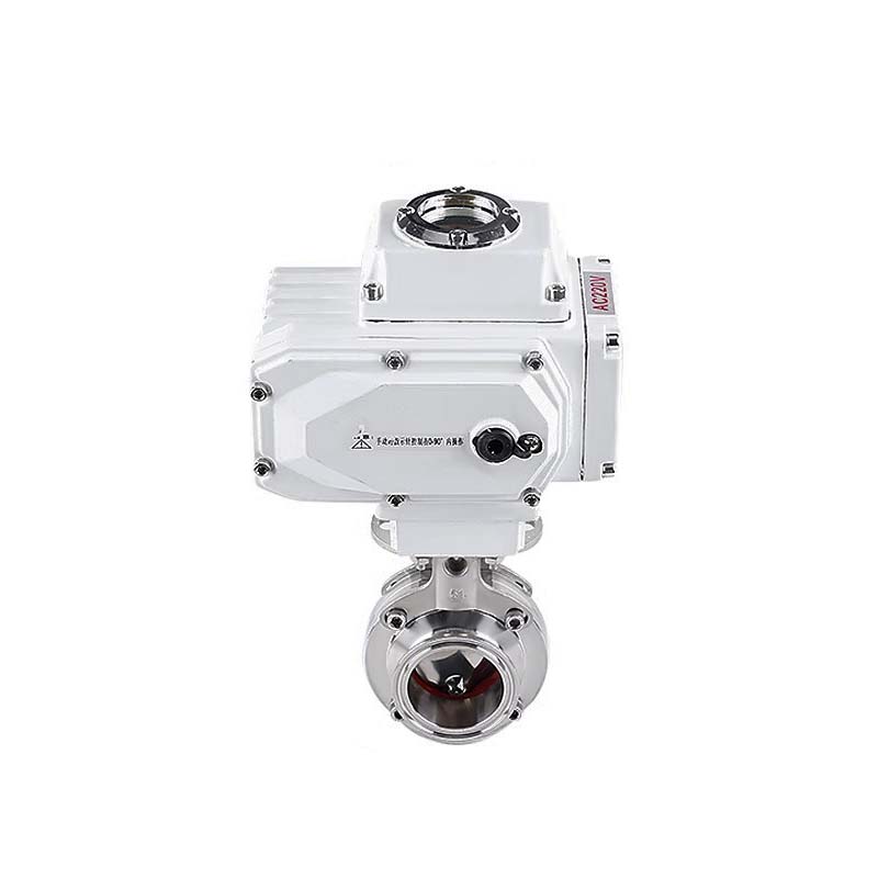 Sanitary electric Tri-clamp butterfly valve
