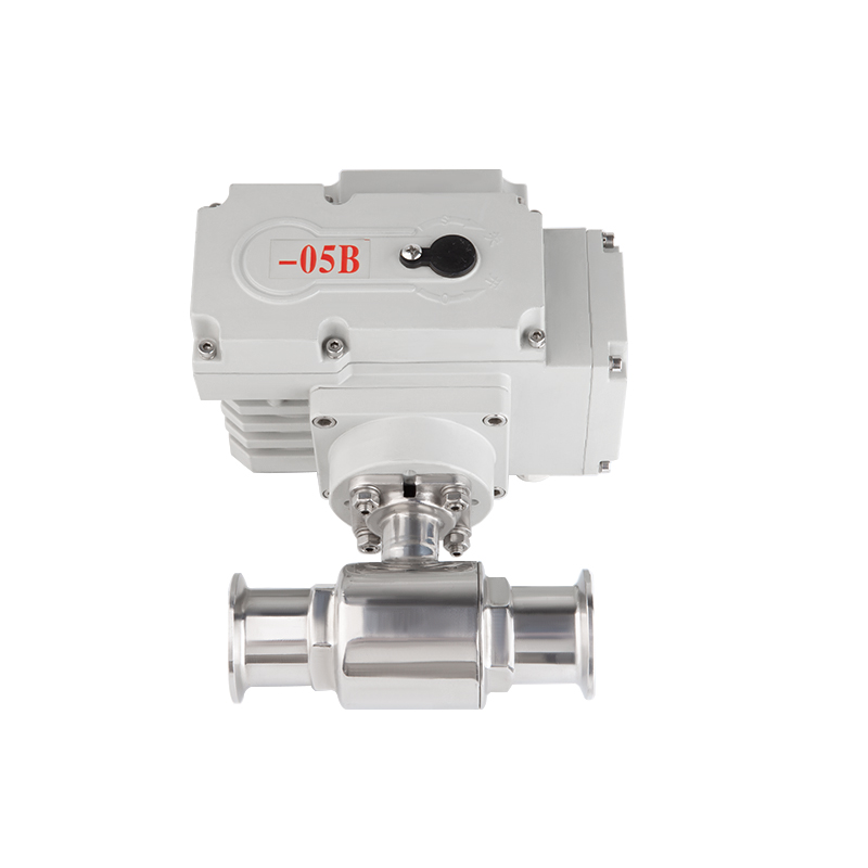 Sanitary grade electric Tri-clamp ball valve