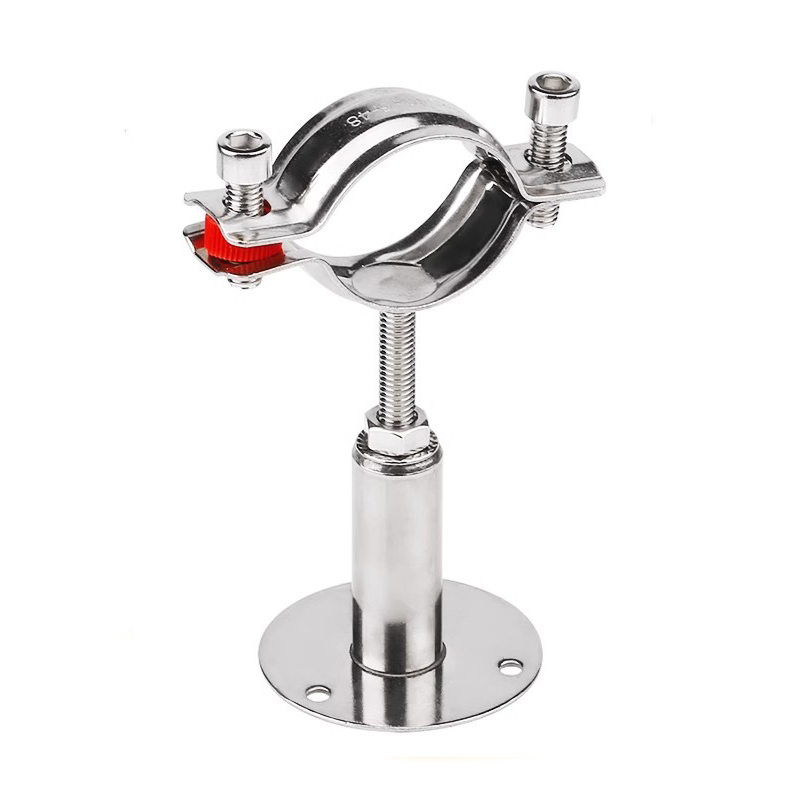 Stainless steel pipe support Adjustable height