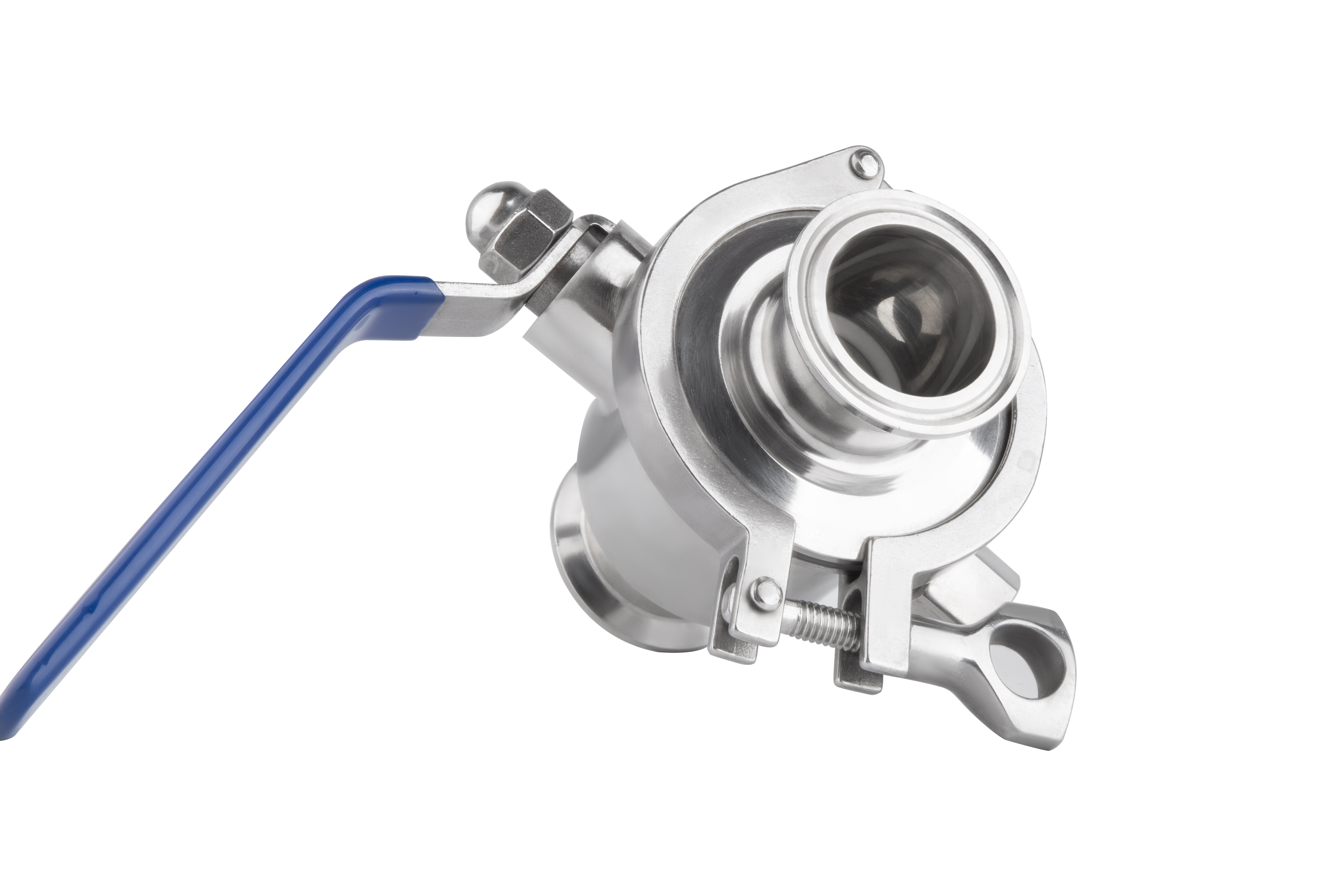 Sanitary-grade manual non-retaining Tri-clamp ball valve