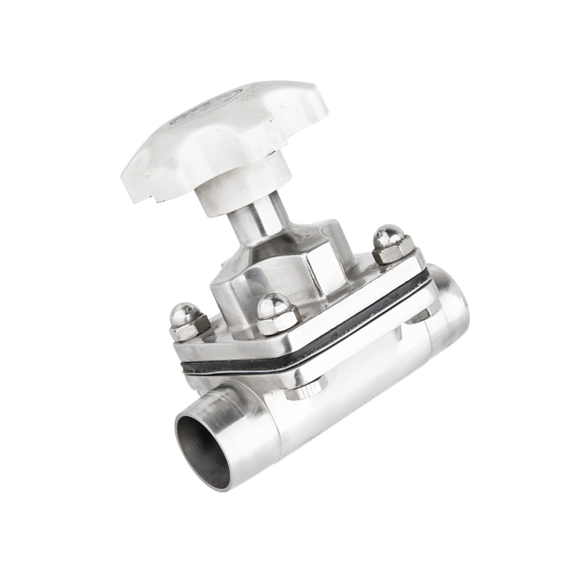 Sanitary manual welded diaphragm valve with mirror finish polishing