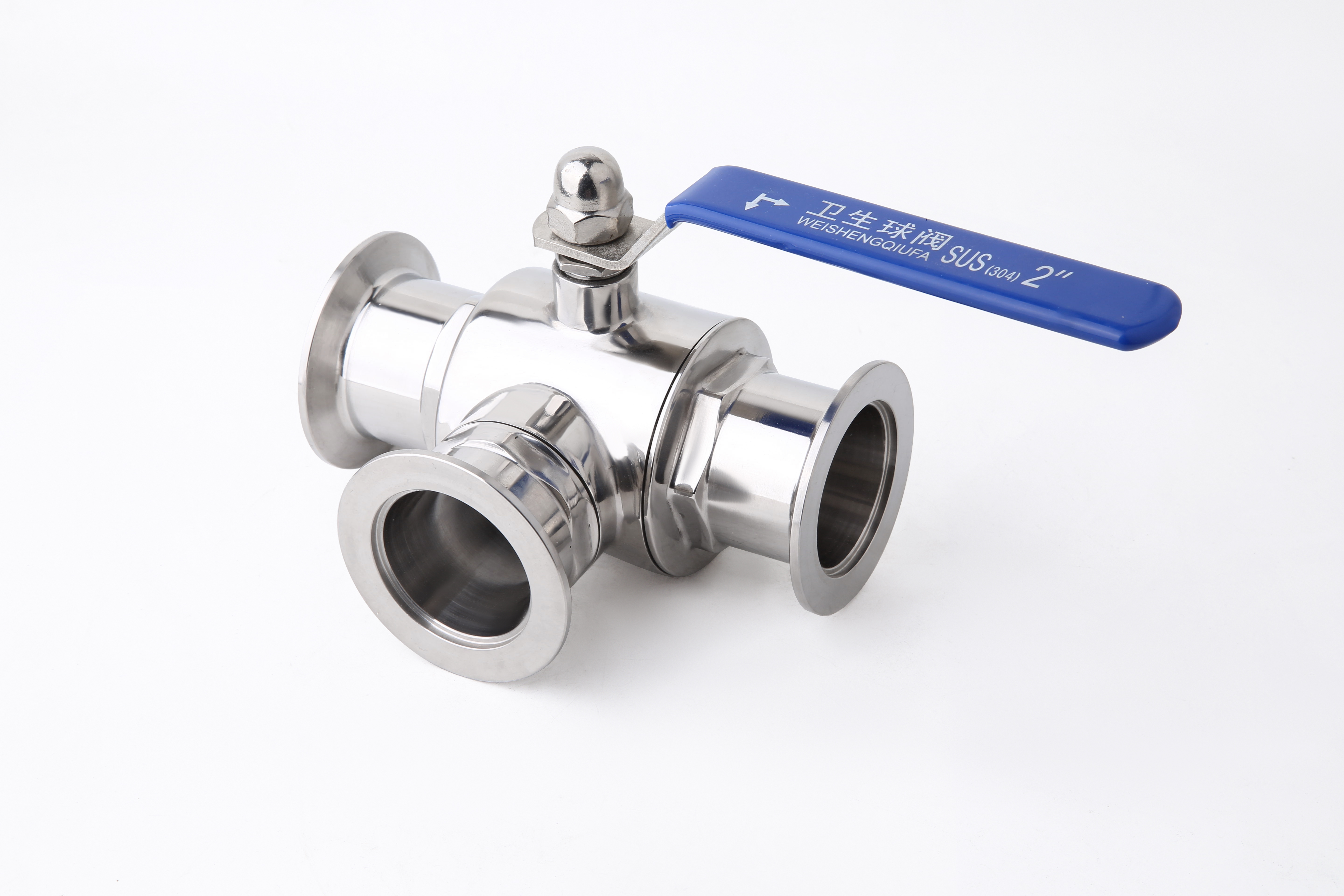 Manual three-way Vacuum KF Ball Valve