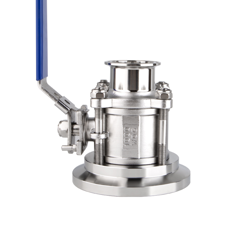 Manual 3pc Tri-clamp ball valve with tank bottom